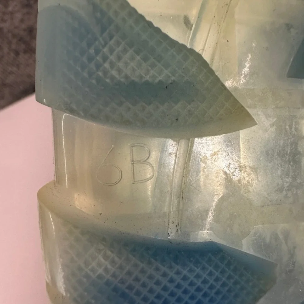 UGG Sport Yeah Blue White Ombre Translucent Platform Slide Sandals Mens 6B